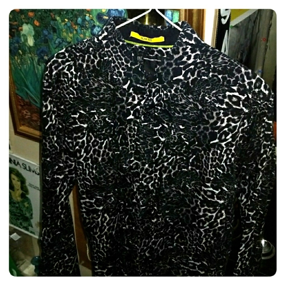 Cheetah Print INC Button Up